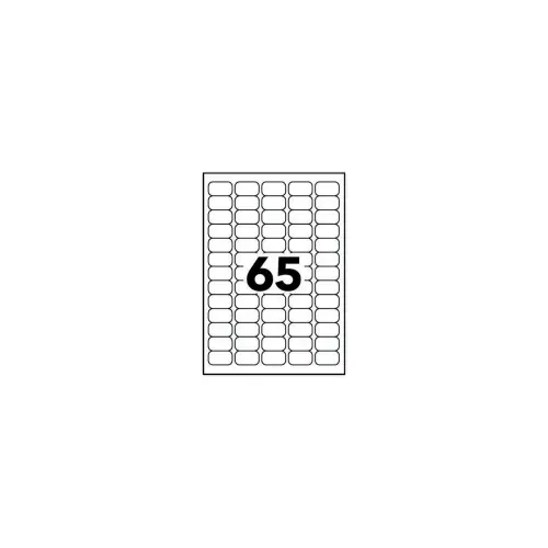 100 Planches de 65 étiquettes à coins ronds - 38 x 21,2 mm - Fiducial photo du produit