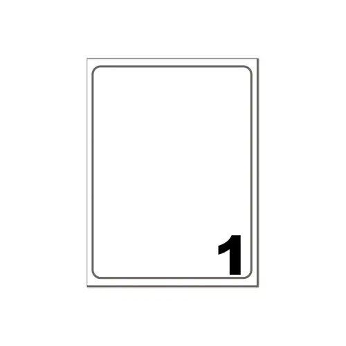 100 Planches d'étiquettes Fiducial coins ronds 199,6x289,1mm 100 étiq/bte photo du produit