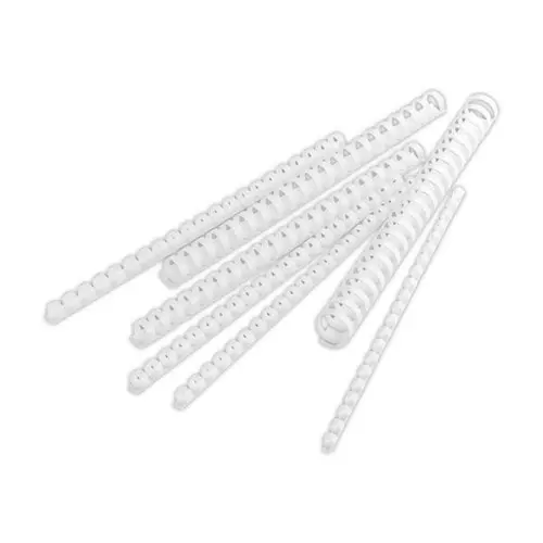 100 Reliures rondes en plastique 21 anneaux - &Oslash; 6 mm - blanc -  Access photo du produit