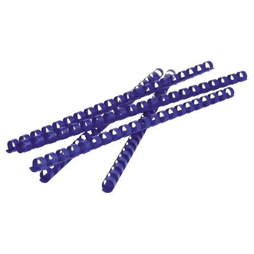 100 Reliures rondes en plastique 21 anneaux- &Oslash; 10 mm - Bleu - ACCESS photo du produit