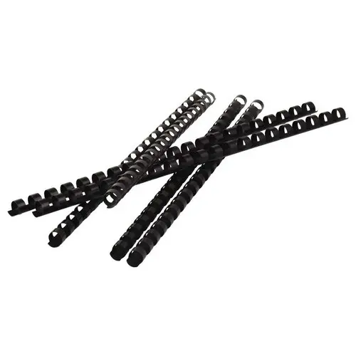 100 Reliures rondes en plastique 21 anneaux- Ø 10 mm - Noir - Access photo du produit