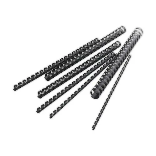 50 Reliures rondes en plastique -21 anneaux- &Oslash; 28 mm - noir - Access photo du produit