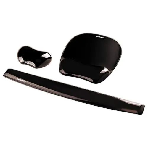 Tapis de souris gel Crystal - Noir - Fellowes photo du produit