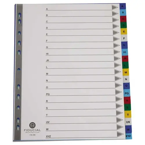 Jeu d'intercalaires alphab&eacute;tiques format A4 maxi - FIDUCIAL photo du produit