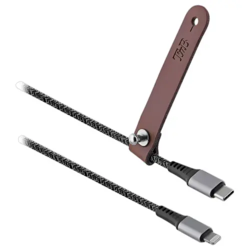 Câble de charge USB-C / Lightning avec attache - T'NB photo du produit