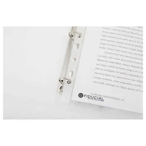 Classeur translucide coloré 4 anneaux, dos 2 cm - Incolore - FIDUCIAL photo du produit