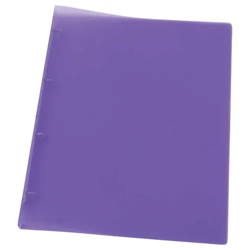 Classeur translucide color&eacute; 4 anneaux, dos 2 cm - Violet - Fiducial photo du produit