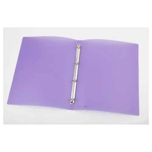 Classeur translucide color&eacute; 4 anneaux, dos 2 cm - Violet - Fiducial photo du produit