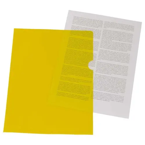 10 Pochettes coin - Jaune - Fiducial photo du produit