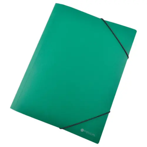 Chemise 3 rabats &agrave; &eacute;lastiques en polypropyl&egrave;ne - 5/10e - Vert - Fiducial photo du produit