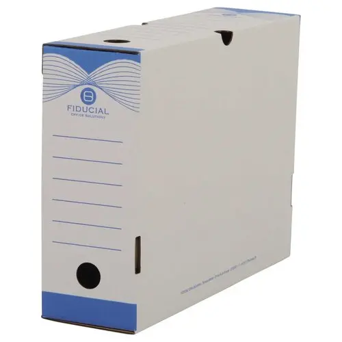 10 Boites &agrave; archives - Dos 10 cm - Bleu photo du produit