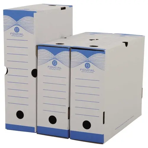 10 Boites &agrave; archives - Dos 10 cm - Bleu photo du produit