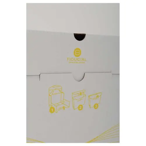 10 Boîtes à archives - Dos 10 cm - jaune - FIDUCIAL photo du produit