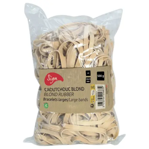 Bracelets caoutchouc larges - 120 x 10 mm - SIGN photo du produit