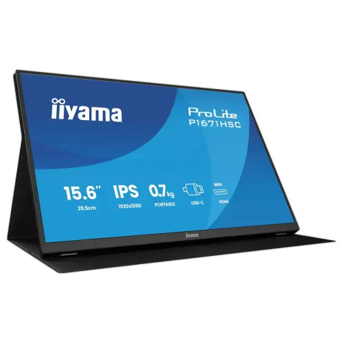 Moniteur Portable 15,6" ProLite P1670HSC-B1 - Full HD - Léger & Compact- Iiyama photo du produit