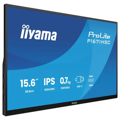 Moniteur Portable 15,6" ProLite P1670HSC-B1 - Full HD - Léger & Compact- Iiyama photo du produit
