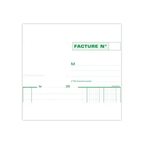 Manifold autocopiant Factures mention TVA - EXACOMPTA photo du produit
