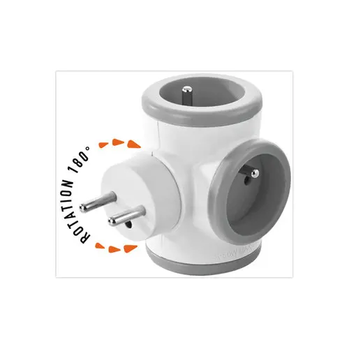 Prise Triplite 3X16A rotative. Présentation libre service photo du produit