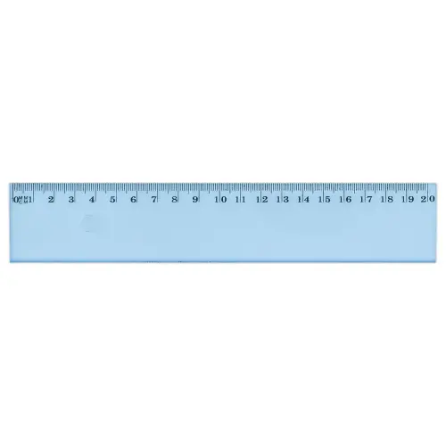 Règle plate 20 cm Plastique Bleu Incassable - Graduée en mm - Wonday photo du produit