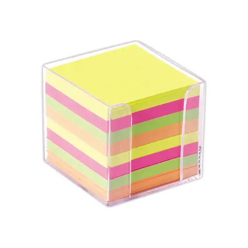 Support + bloc cube - 720 feuilles volantes - Coloris assortis - ACCESS photo du produit