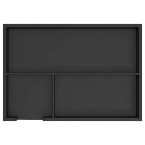 Set de 2 corbeilles &agrave; courrier noires avec trieur de bureau photo du produit
