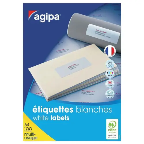 100 Planches d'étiquettes MU 52,5x29,7mm soit 4000 étiquettes permanent photo du produit