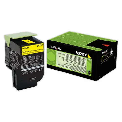 Toner LEXMARK 802 jaune HC 80C2XY0 photo du produit