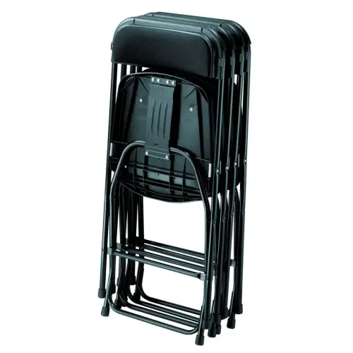 Chaise d'accueil pliante en polypropyl&egrave;ne - Noir photo du produit
