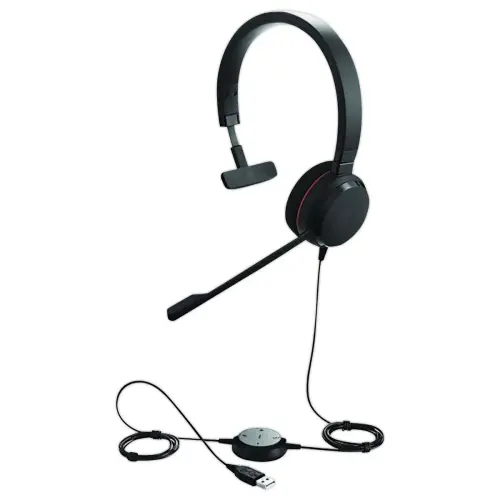 Casque téléphonique filaire Jabra - Evolve 20 MS USB-A - 1 écouteur photo du produit