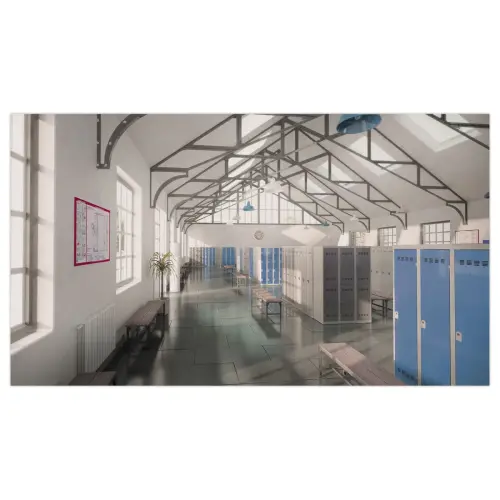 Vestiaire multicases - 2 colonnes 2 cases - Gris/bleu - 180 x 80 cm - VINCO INDUSTRIES photo du produit