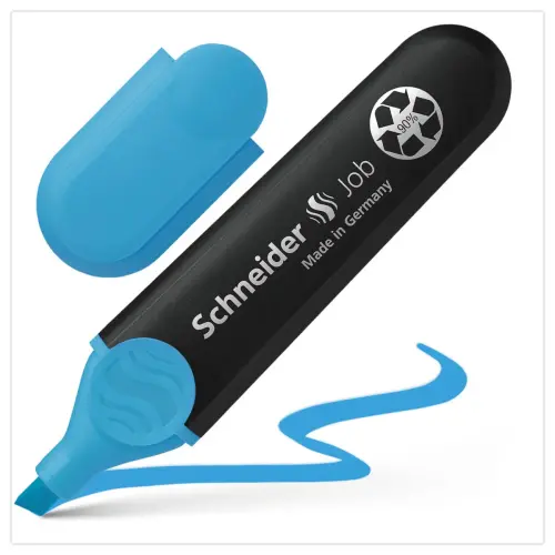 Surligneur Job Bleu 1-5mm - Rechargeable & Encre Bio- Schneider photo du produit