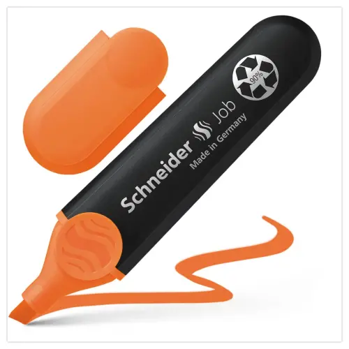 Surligneur Job Orange 1-5mm - Encre Bio & Rechargeable - Schneider photo du produit