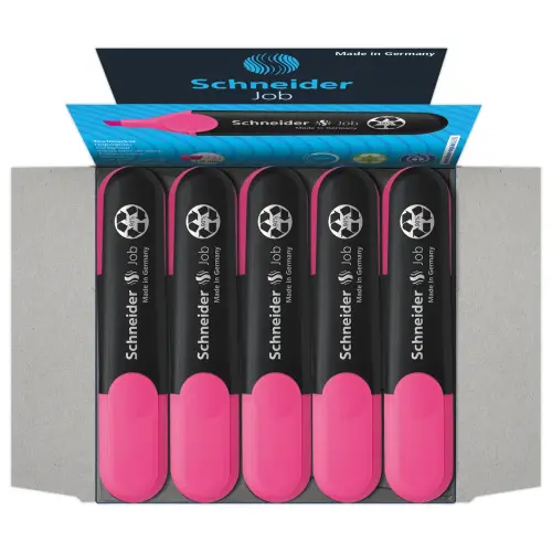 Surligneur 1-5mm Job Rose - Recyclé - Rechargeable - Encre Bio - Schneider photo du produit