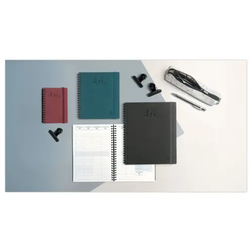 Agenda semainier Swan - 9 x 16cm - Bleu p&eacute;trole - Janv/D&eacute;c - EXACOMPTA photo du produit