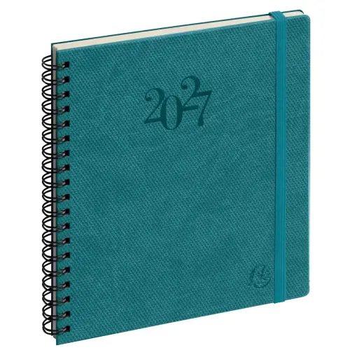 Agenda semainier Exacompta Swan - 15x17cm - Bleu photo du produit