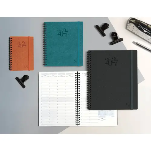 Agenda semainier Exacompta Swan - 15x17cm - Bleu photo du produit