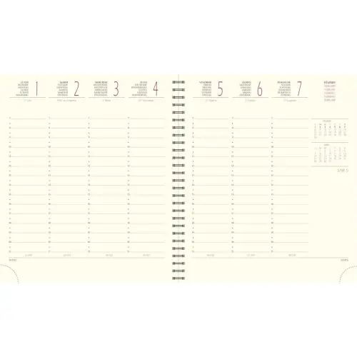 Agenda semainier Exacompta Swan - 15x17cm - Bleu photo du produit