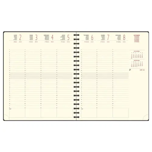 Agenda semainier  Swan - 18,5x 22,5 cm - Anthracite - Janvier &agrave; d&eacute;cembre - EXACOMPTA photo du produit