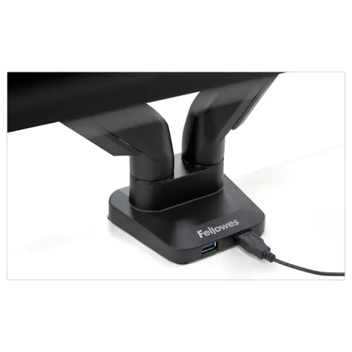 Bras porte-&eacute;crans double Platinum Series - Noir - FELLOWES photo du produit