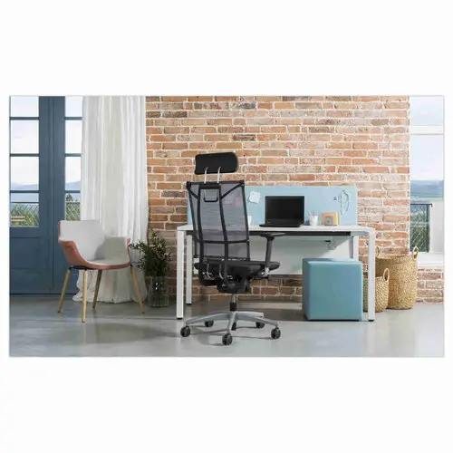 Si&egrave;ge de bureau Panam - Noir et r&eacute;sille - Mont&eacute; photo du produit