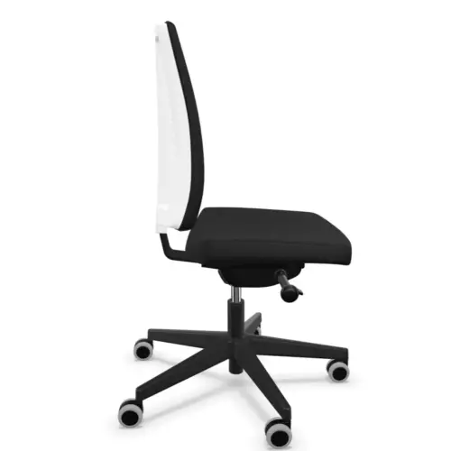 Siège NAVIGO synchrone coque blanche tissu noir photo du produit