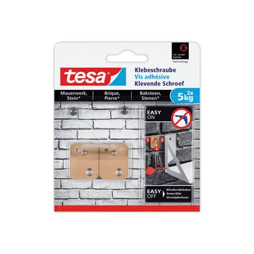 2 Vis adh&eacute;sives rectangulaire pour brique et pierre  5kg TESA photo du produit