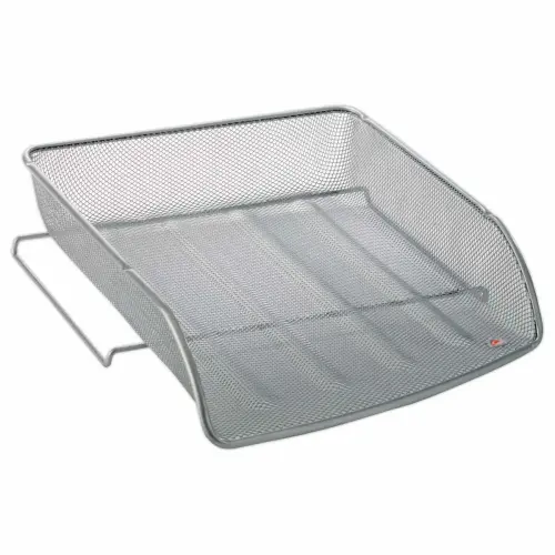 Corbeille &agrave; courrier - m&eacute;tal gris - ALBA photo du produit
