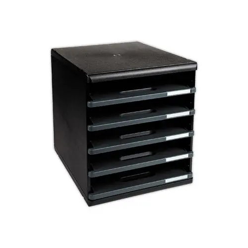 Module de classement 5 tiroirs ouverts- noir - Exacompta photo du produit