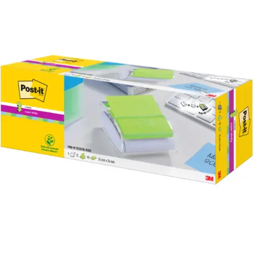 Blocs ZNotes Super Sticky 76x76 mm +dévidoir offert - POST IT photo du produit