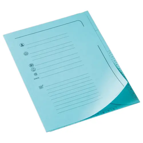 25 Chemises sous-dossier pastel - Bleu - Fiducial photo du produit