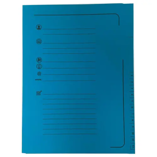 25 Chemises sous-dossier pastel - Bleu - Fiducial photo du produit