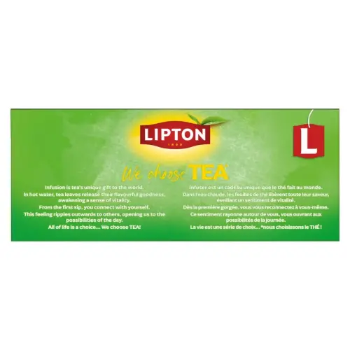 Sachets de th&eacute; vert &agrave; la menthe - Lipton photo du produit