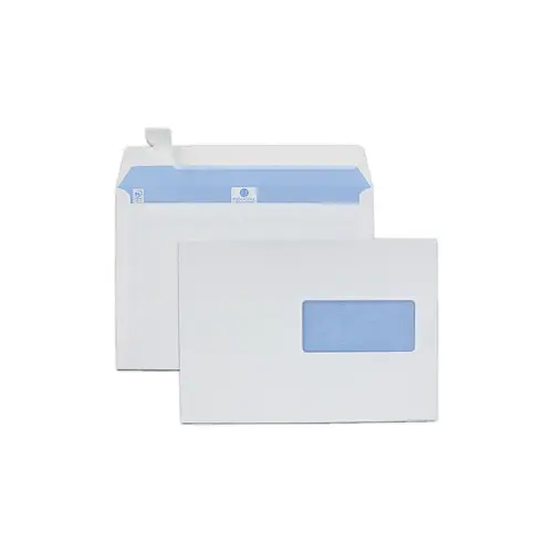 Enveloppes commerciales blanches 16.2x22.9 cm - boîte de 500 - Fiducial