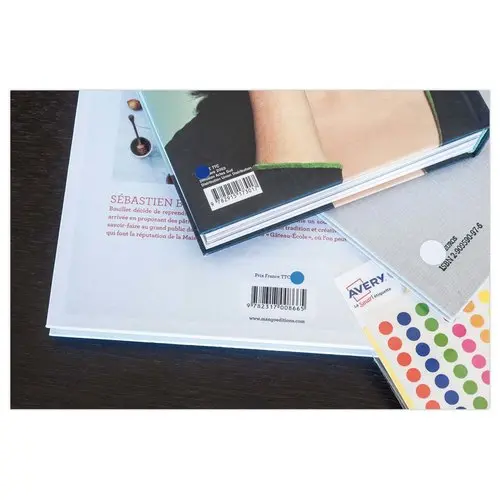 Pastilles gommettes rondes jaunes 1.9 cm - &eacute;tui de 90 - Avery photo du produit